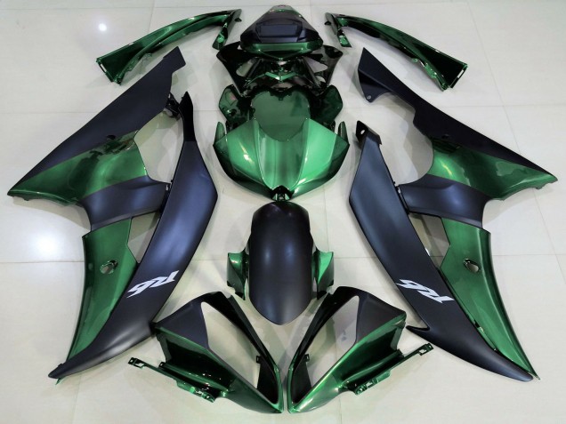 Carenados Moto Yamaha R6 2008-2016 - Verde Negro Mate Fábrica