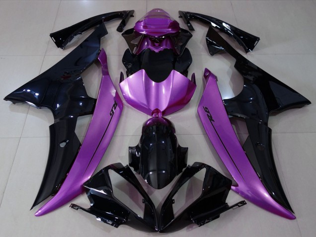 Carenados Moto Yamaha R6 2008-2016 - Púrpura Negro Brillante Fábrica
