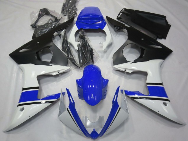 Carenados Moto Yamaha R6 2003-2004 - Blanco Azul Negro Mate Fábrica