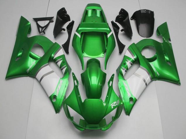 Carenados Moto Yamaha R6 1998-2002 - Verde Blanco Fábrica