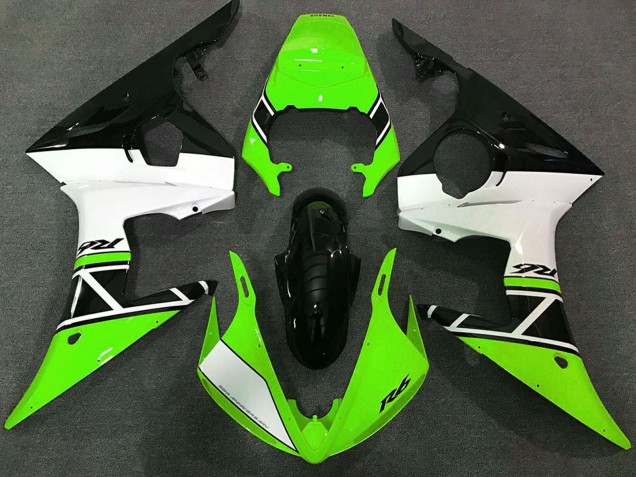 Carenados Moto Yamaha R6 2003-2004 - Verde Blanco Negro Brillante Fábrica