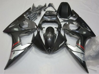 Carenados Moto Yamaha R6 2005 - Negro Brillante Plata Fábrica