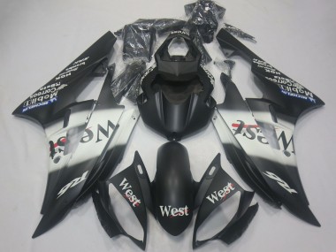 Carenados Moto Yamaha R6 2006-2007 - Negro Mate Blanco West Michelin Fábrica