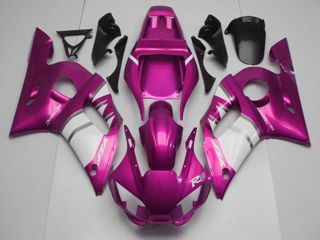 Carenados Moto Yamaha R6 1998-2002 - Rosa Blanco Fábrica