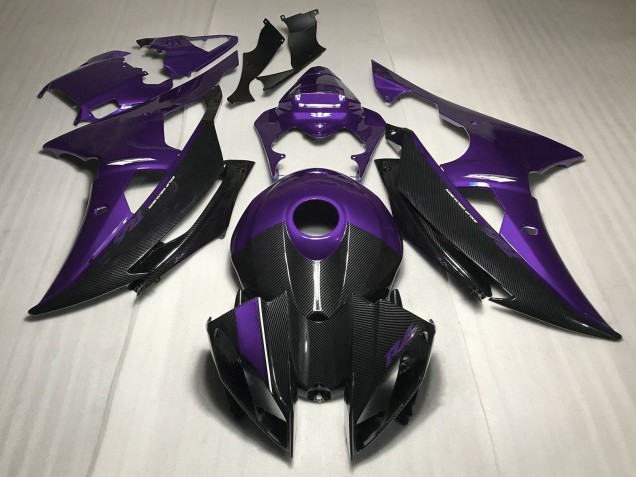 Carenados Moto Yamaha R6 2008-2016 - Púrpura FibraCarbono Estilo Fábrica