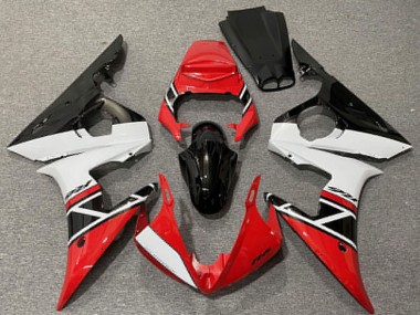 Carenados Moto Yamaha R6 2003-2004 - Rojo Blanco Negro Brillante Fábrica