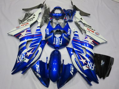 Carenados Moto Yamaha R6 2008-2016 - Blanco Azul Fiat Acer Motul Michelin Fábrica