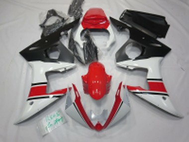 Carenados Moto Yamaha R6 2005 - Blanco Rojo Negro Fábrica