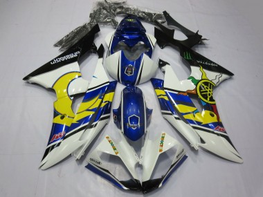 Carenados Moto Yamaha R6 2008-2016 - Blanco Azul Negro Amarillo Fábrica