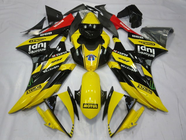 Carenados Moto Yamaha R6 2006-2007 - Amarillo Negro Rojo Motul Monstruo Fábrica