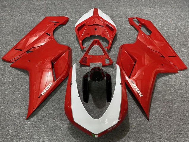 Carenados Moto Ducati 1198 2007-2014 - Rojo Blanco Negro Fábrica