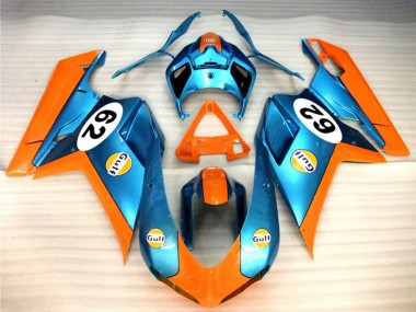 Carenados Moto Ducati 848 1098 1198 2007-2014 - Naranja Azul Gulf 62 Fábrica