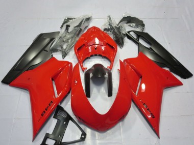 Carenados Moto Ducati 848 2007-2014 - Rojo Negro Mate Fábrica