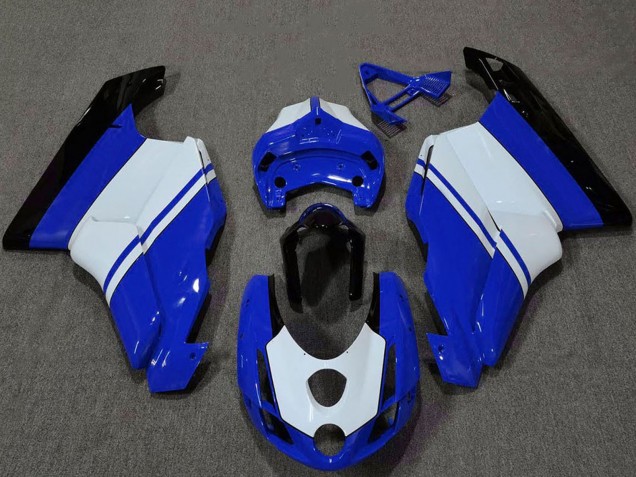 Carenados Moto Ducati 749 999 2003-2004 - Blanco Azul Negro Brillante Fábrica
