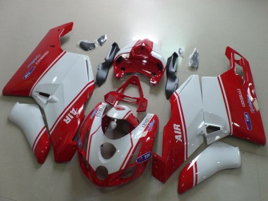Carenados Moto Ducati 749 999 2003-2004 - Blanco Rojo Air Generali Tim Fábrica