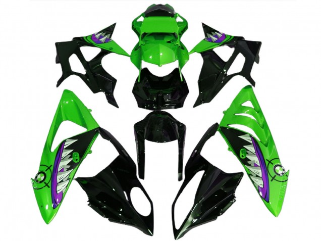 Carenados Moto BMW S1000RR 2017-2018 - Verde Púrpura Negro Brillante Tiburón Fábrica