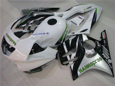 Carenados Moto Honda CBR600 F3 1995-1996 - Blanco Plata Verde Hannspree Fábrica