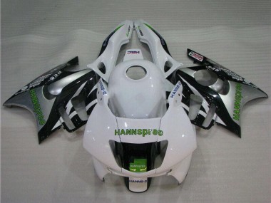 Carenados Moto Honda CBR600 F3 1995-1996 - Blanco Plata Verde Hannspree Fábrica