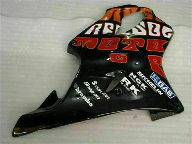 Carenados Moto Honda CBR600 F4i 2001-2003 - Amarillo Naranja Negro Brillante Rossi 46 Fábrica
