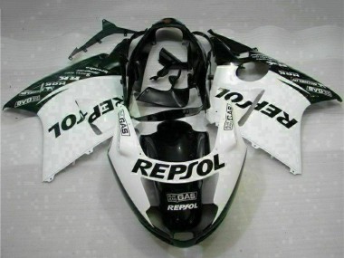 Carenados Moto Honda CBR1100XX Blackbird 1996-2007 - Blanco Negro Brillante Repsol Fábrica