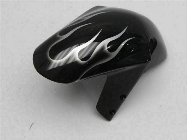 Carenados Moto Suzuki GSXR 600/750 2001-2003 - Negro Brillante Plata Llama Fábrica