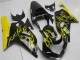 Carenados Moto Suzuki GSXR 600/750 2001-2003 - Negro Brillante Amarillo Llama Fábrica