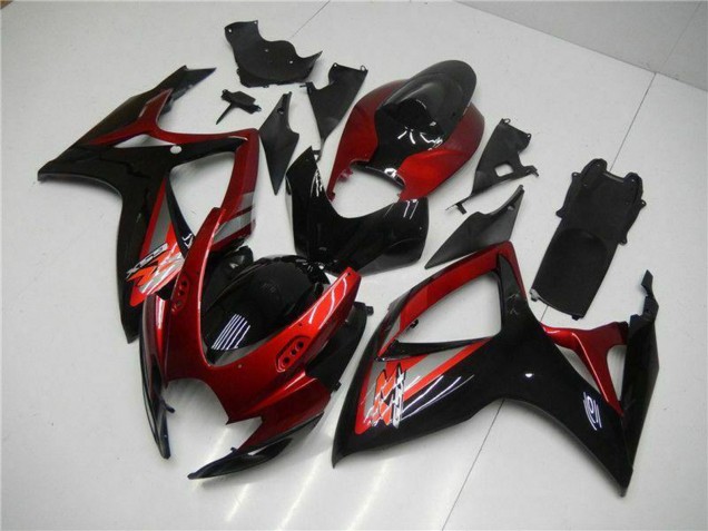 Carenado Moto Suzuki GSXR 600/750 2006-2007 - Rojo Negro Brillante Fábrica