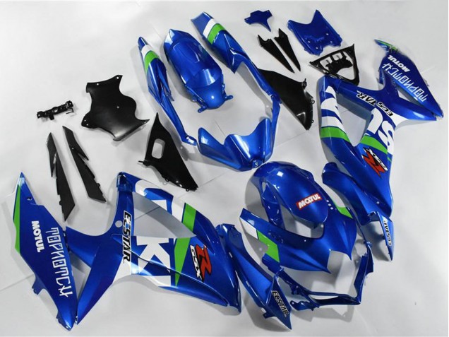 Carenados Moto Suzuki GSXR 600/750 2008-2010 - Azul Blanco Verde Negro Fábrica