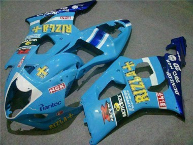 Carenados Moto Suzuki GSXR 1000 2003-2004 - Azul Blanco Amarillo Rizla Fábrica