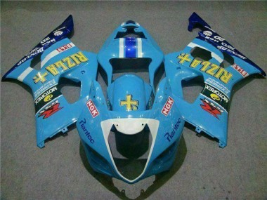 Carenados Moto Suzuki GSXR 1000 2003-2004 - Azul Blanco Amarillo Rizla Fábrica