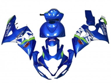 Carenados Moto Suzuki GSXR 1000 2005-2006 - Azul Verde Blanco Motul Fábrica