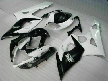 Carenados Moto Suzuki GSXR 1000 2005-2006 - Blanco Negro Brillante Fábrica