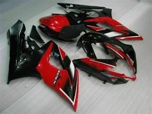 Carenados Moto Suzuki GSXR 1000 2005-2006 - Rojo Negro Brillante Negro Mate Fábrica