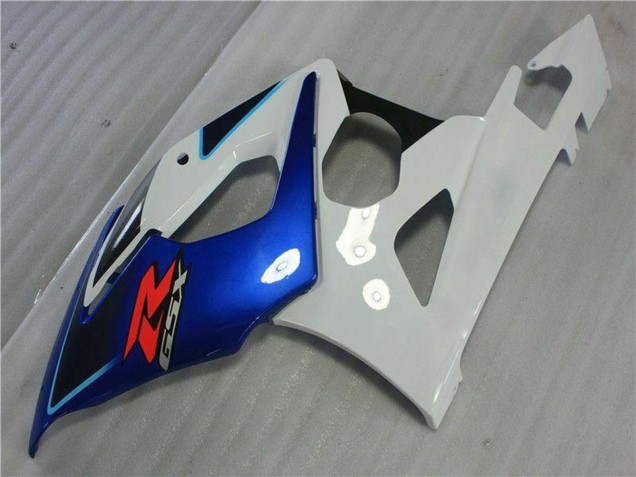 Kits Carenado Moto Suzuki GSXR 1000 2005-2006 - Blanco Azul Negro Brillante Fábrica