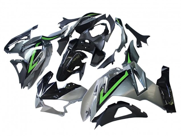 Carenados Moto Kawasaki Ninja 500 EX500R 2024-2025 - Gris Verde Negro Fábrica