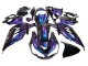 Carenados Moto Kawasaki ZX14R ZZR1400 2012-2024 - Camaleón Azul Púrpura Fábrica