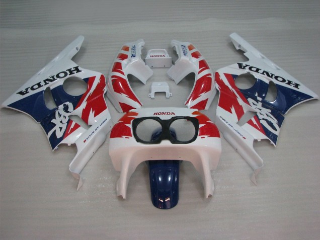 Carenados Moto Honda CBR400RR NC23 1987-1989 - Blanco Rojo Azul Fábrica
