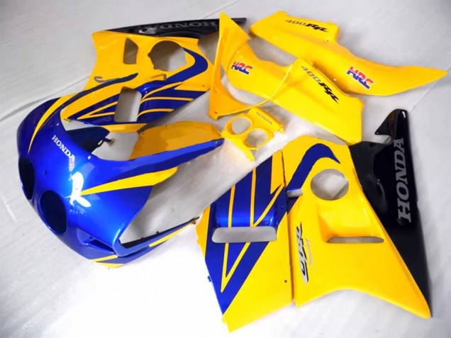 Carenados Moto Honda CBR400RR NC23 1987-1989 - Amarillo Azul Negro Brillante Fábrica