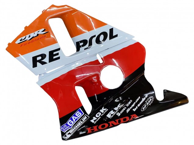 Carenados Moto Honda CBR400RR NC23 1987-1989 - Naranja Blanco Rojo Negro Brillante Repsol HRC Fábrica