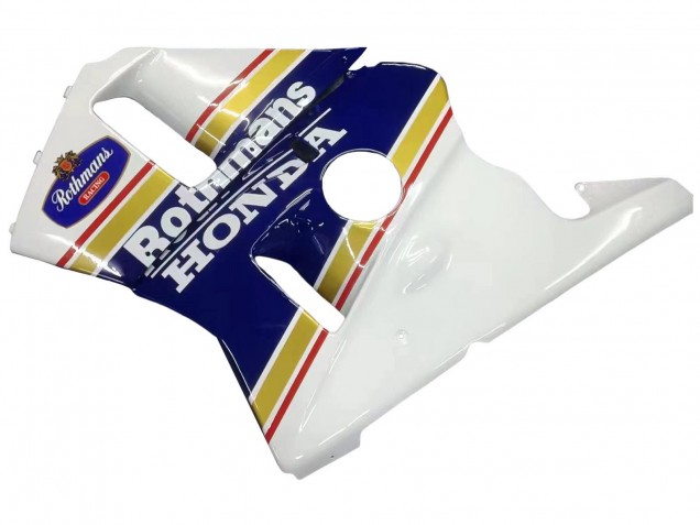 Carenados Moto Honda CBR400RR NC23 1987-1989 - Blanco Amarillo Azul Rothmans Fábrica
