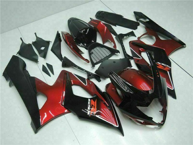 Carenado Moto Suzuki GSXR 1000 2005-2006 - Rojo Negro Brillante Fábrica
