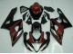 Carenados Moto Suzuki GSXR 1000 2005-2006 - Rojo Plata Negro Brillante Fábrica