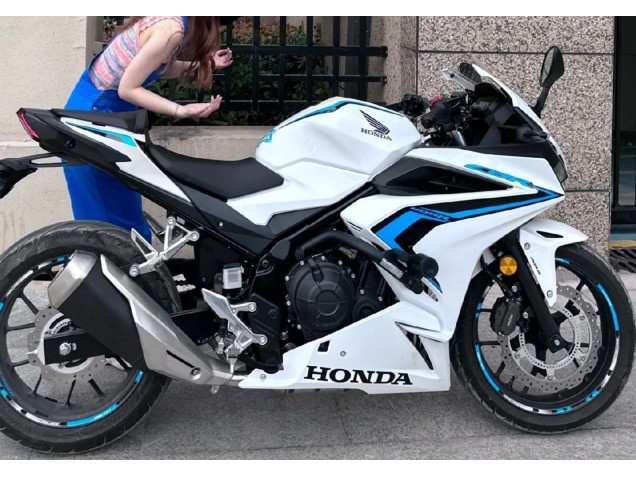 Carenados Moto Honda CBR400R 2022 - Blanco Azul Fábrica