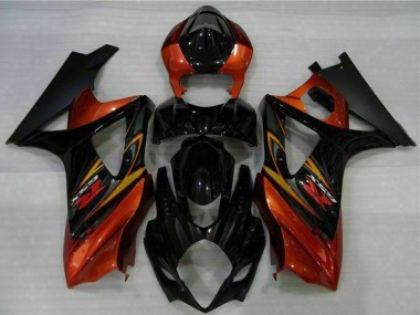 Carenados Moto Suzuki GSXR 1000 2007-2008 - Negro Naranja Fábrica