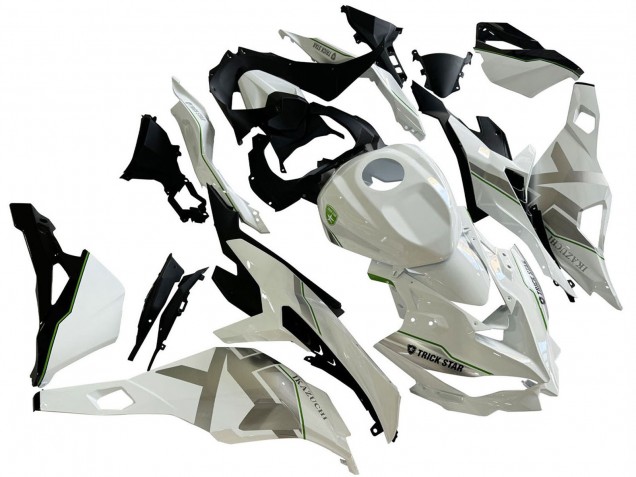 Carenados Moto Kawasaki ZX25R ZX-25R 2019-2025 - Blanco Plata Verde Negro Trick Star Fábrica