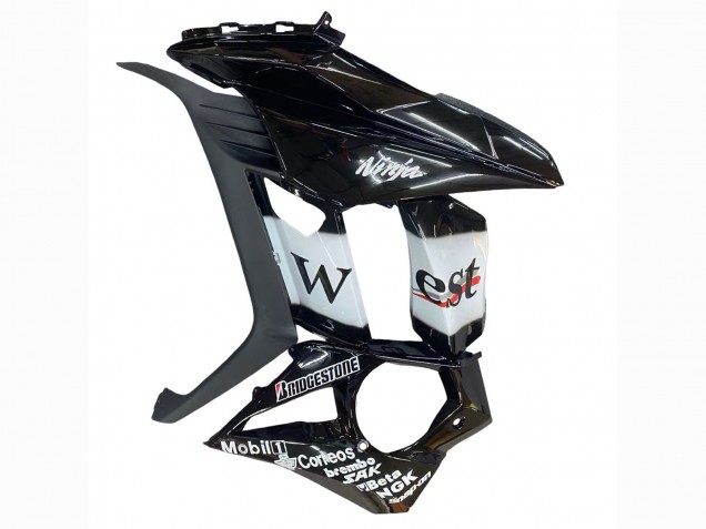 Carenados Moto Kawasaki Z1000SX 2010-2016 - Negro Brillante Oro Blanco Mobil West Fábrica