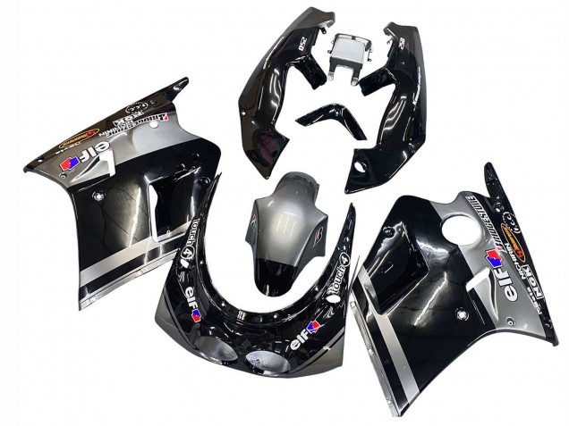 Carenados Moto Kawasaki ZXR250 1989-1990 - Negro Brillante Gris Elf Touch4 Bridgestone Fábrica