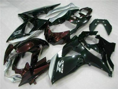 Carenados Moto Suzuki GSXR 1000 2009-2016 - Negro Brillante Plata Blanco Fábrica