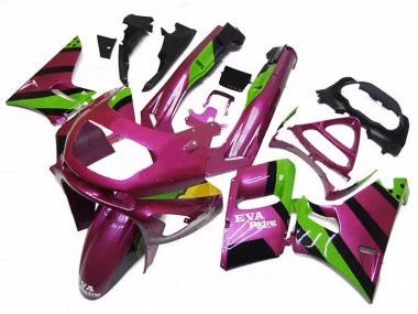 Carenados Moto Kawasaki ZZR400 1993-2007 - Rosa Profundo Verde EVA Racing Fábrica
