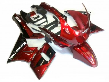 Carenados Moto Kawasaki ZZR400 1993-2007 - Rojo Negro Brillante Fábrica